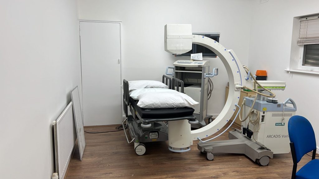 Medical equipment in a room