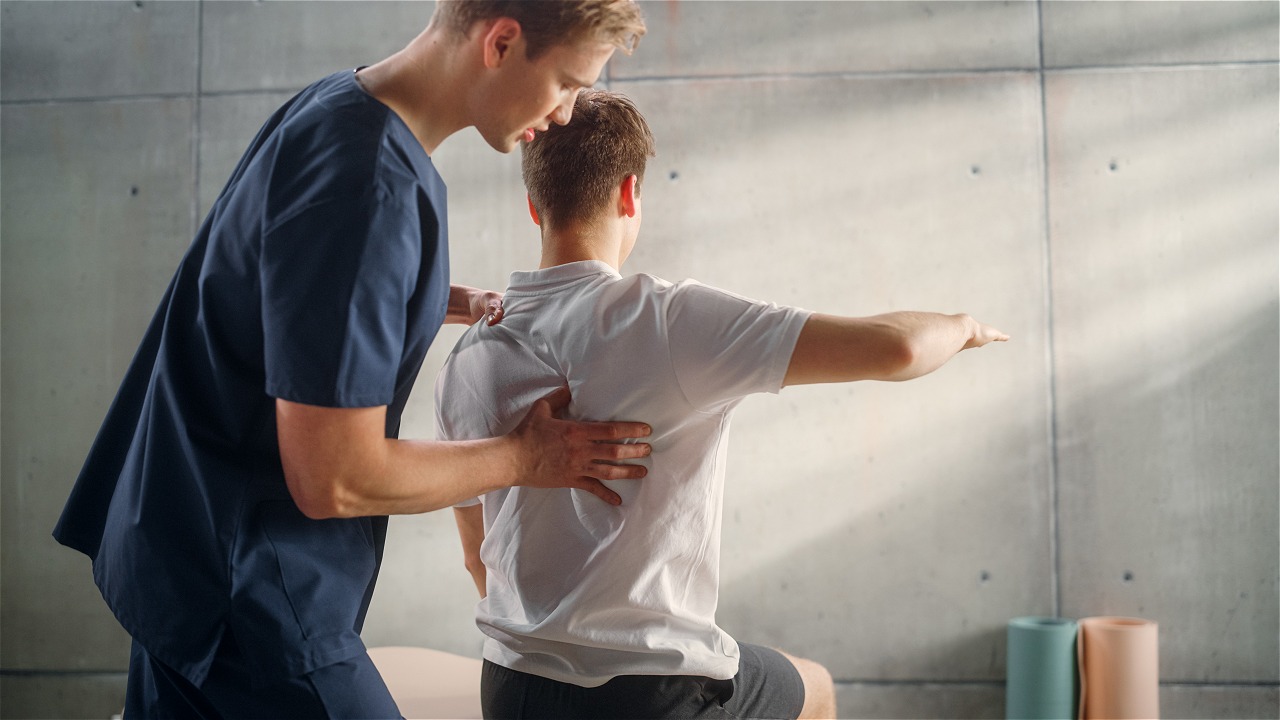Physical therapy session in progress