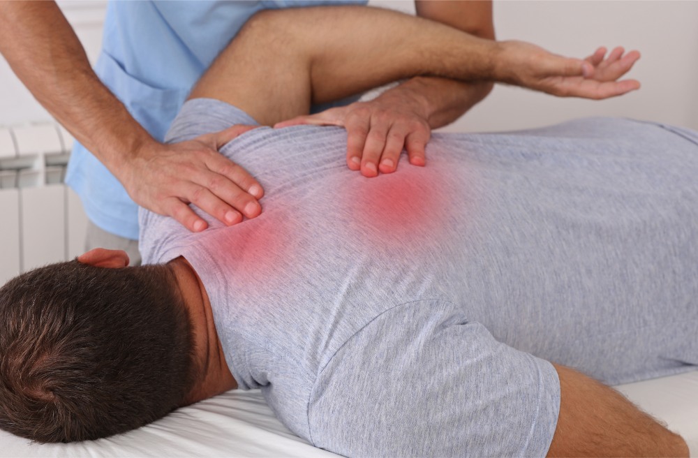 Physical therapy session for pain
